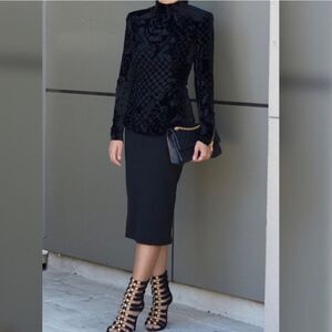 Balmain x H&M Black Velvet Top